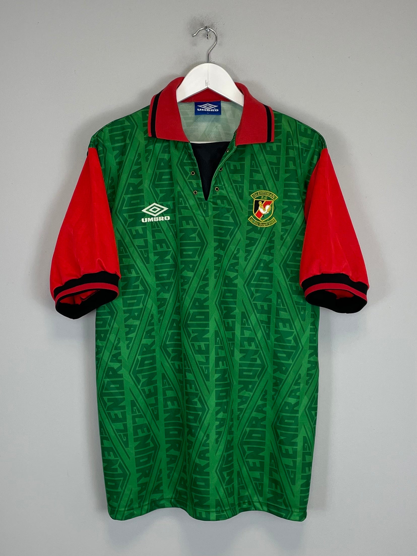 1992/93 GLENTORAN HOME SHIRT (L) UMBRO