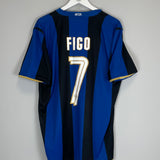 2008/09 INTER MILAN FIGO #7 HOME SHIRT (XL) NIKE