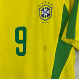 2002/04 BRAZIL RONALDO #9 HOME SHIRT (M) NIKE