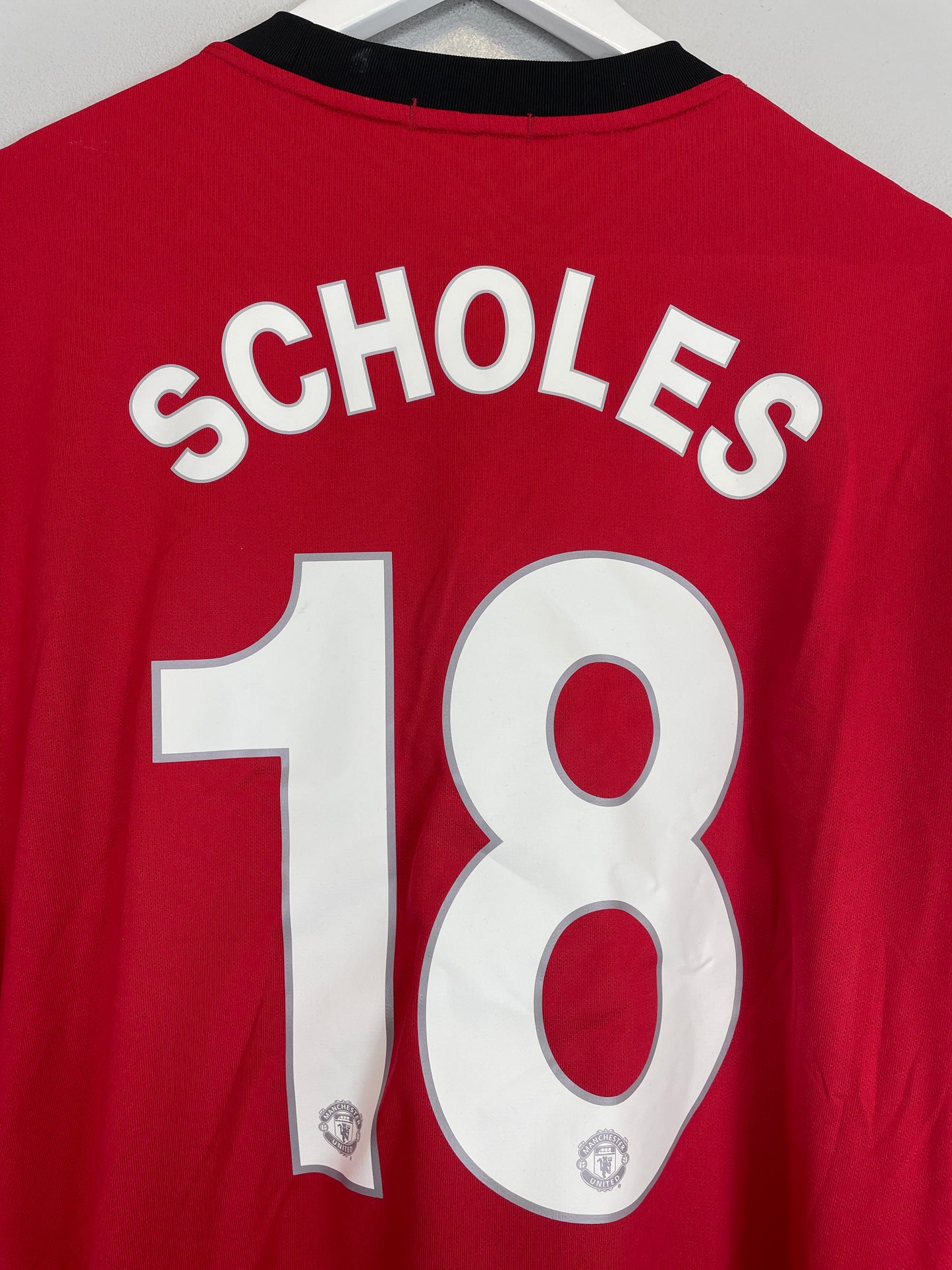 2009/10 MANCHESTER UNITED SCHOLES #18 C/L L/S *BNWT* HOME SHIRT (XL) NIKE