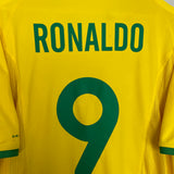 2000/02 BRAZIL RONALDO #9 HOME SHIRT (L) NIKE