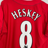 2002/04 LIVERPOOL HESKEY #8 HOME SHIRT (L) REEBOK