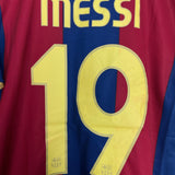 2007/08 BARCELONA MESSI #19 HOME SHIRT (M) NIKE