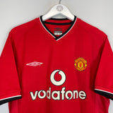 2000/02 MANCHESTER UNITED STAM #6 HOME SHIRT (M) UMBRO