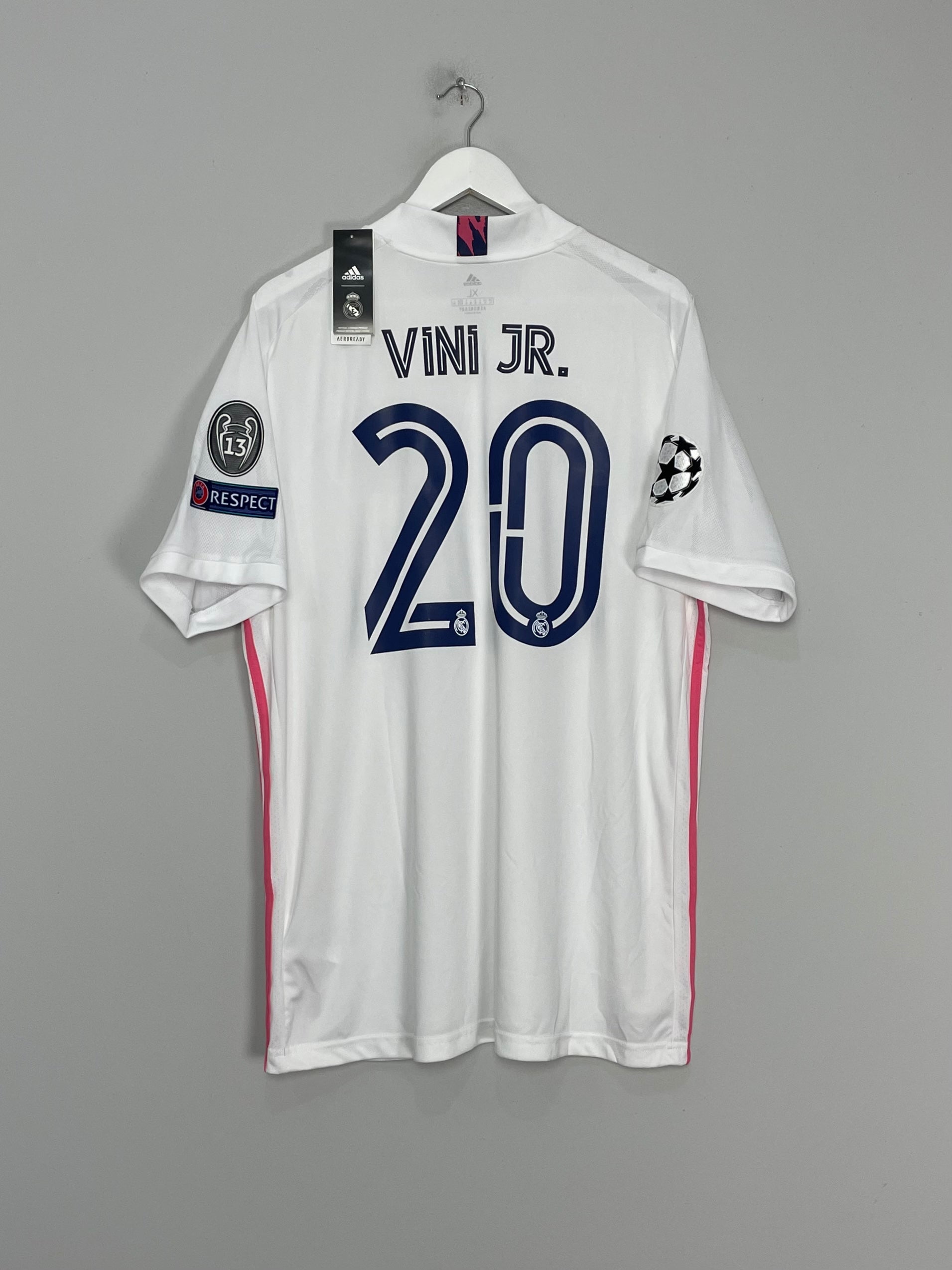 2020/21 REAL MADRID VINI JR #20 *BNWT* HOME SHIRT (XL) ADIDAS