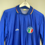 1986/90 ITALY L/S HOME SHIRT (L) DIADORA