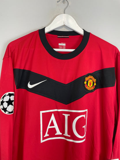 2009/10 MANCHESTER UNITED SCHOLES #18 C/L L/S *BNWT* HOME SHIRT (XL) NIKE