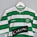 2003/04 CELTIC LARSSON #7 HOME SHIRT (L) UMBRO