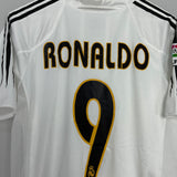 2004/05 REAL MADRID RONALDO #9 *PLAYER ISSUE* HOME SHIRT (M) ADIDAS