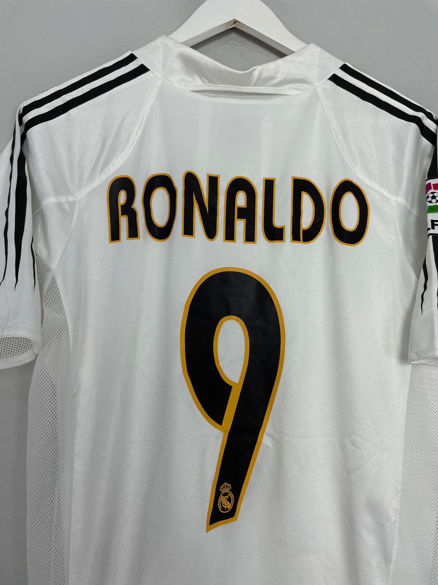 2004/05 REAL MADRID RONALDO #9 *PLAYER ISSUE* HOME SHIRT (M) ADIDAS