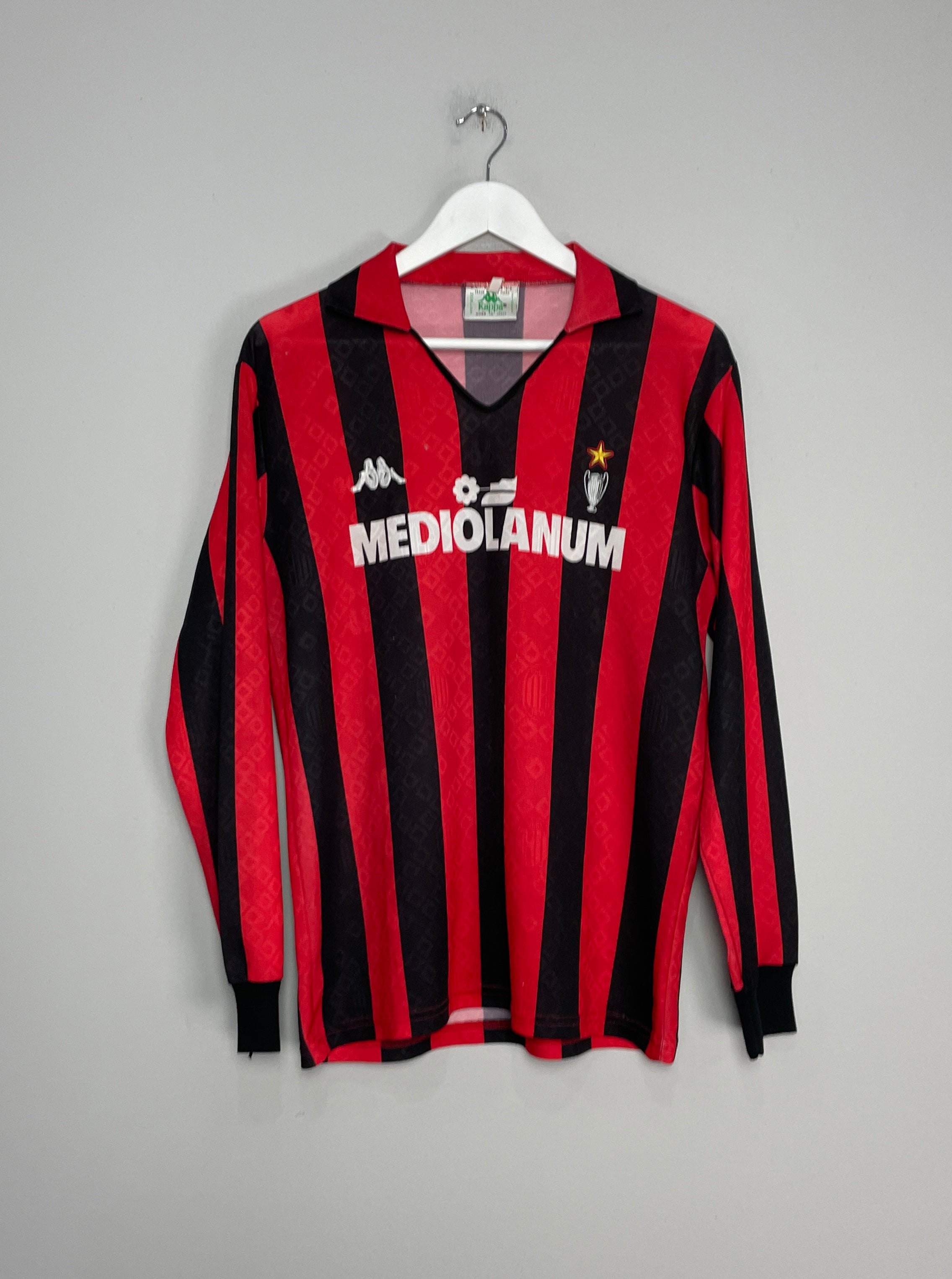 1989/90 AC MILAN L/S HOME SHIRT (M) KAPPA