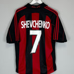 2000/02 AC MILAN SHEVCHENKO #7 HOME SHIRT (L) ADIDAS