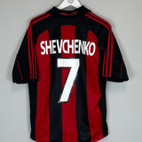 2000/02 AC MILAN SHEVCHENKO #7 HOME SHIRT (L) ADIDAS