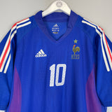 2002/04 FRANCE ZIDANE #10 *PLAYER ISSUE* HOME SHIRT (XL) ADIDAS