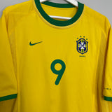 2000/02 BRAZIL RONALDO #9 HOME SHIRT (L) NIKE