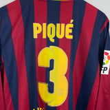 2013/14 BARCELONA PIQUE #3 L/S HOME SHIRT (L) NIKE