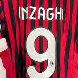 2011/12 AC MILAN INZAGHI #9 HOME SHIRT (M) ADIDAS