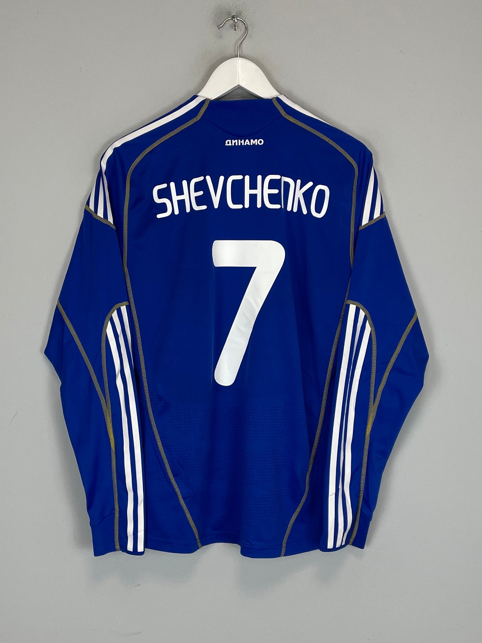 2009/10 DYNAMO KYIV SHEVCHENKO #7 *PLAYER ISSUE* L/S HOME SHIRT (M) ADIDAS