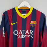 2013/14 BARCELONA PIQUE #3 L/S HOME SHIRT (L) NIKE