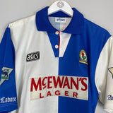 1995/96 BLACKBURN ROVERS SHERWOOD #4 HOME SHIRT (L) ASICS