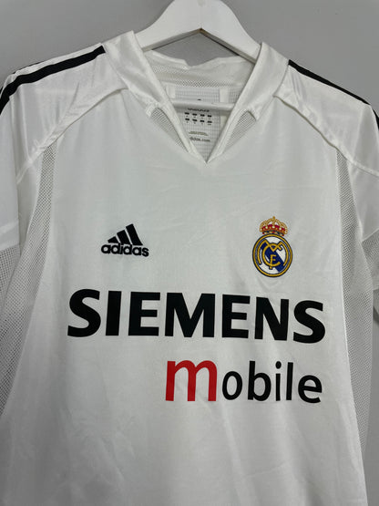 2004/05 REAL MADRID RONALDO #9 *PLAYER ISSUE* HOME SHIRT (M) ADIDAS