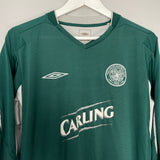 2004/05 CELTIC LARSSON #7 L/S AWAY SHIRT (XL) UMBRO