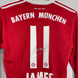 2017/18 BAYERN MUNICH JAMES #11 *SIGNED* L/S HOME SHIRT (S) ADIDAS