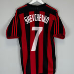 2003/04 AC MILAN SHEVCHENKO #7 HOME SHIRT (M) ADIDAS