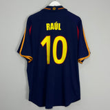 2000/02 SPAIN RAUL #10 AWAY SHIRT (XL) ADIDAS