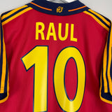 2000/02 SPAIN RAUL #10 HOME SHIRT (L) ADIDAS