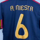 2010/11 SPAIN INIESTA #6 AWAY SHIRT (M) ADIDAS