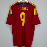 2011/12 SPAIN TORRES #9 HOME SHIRT (XL) ADIDAS