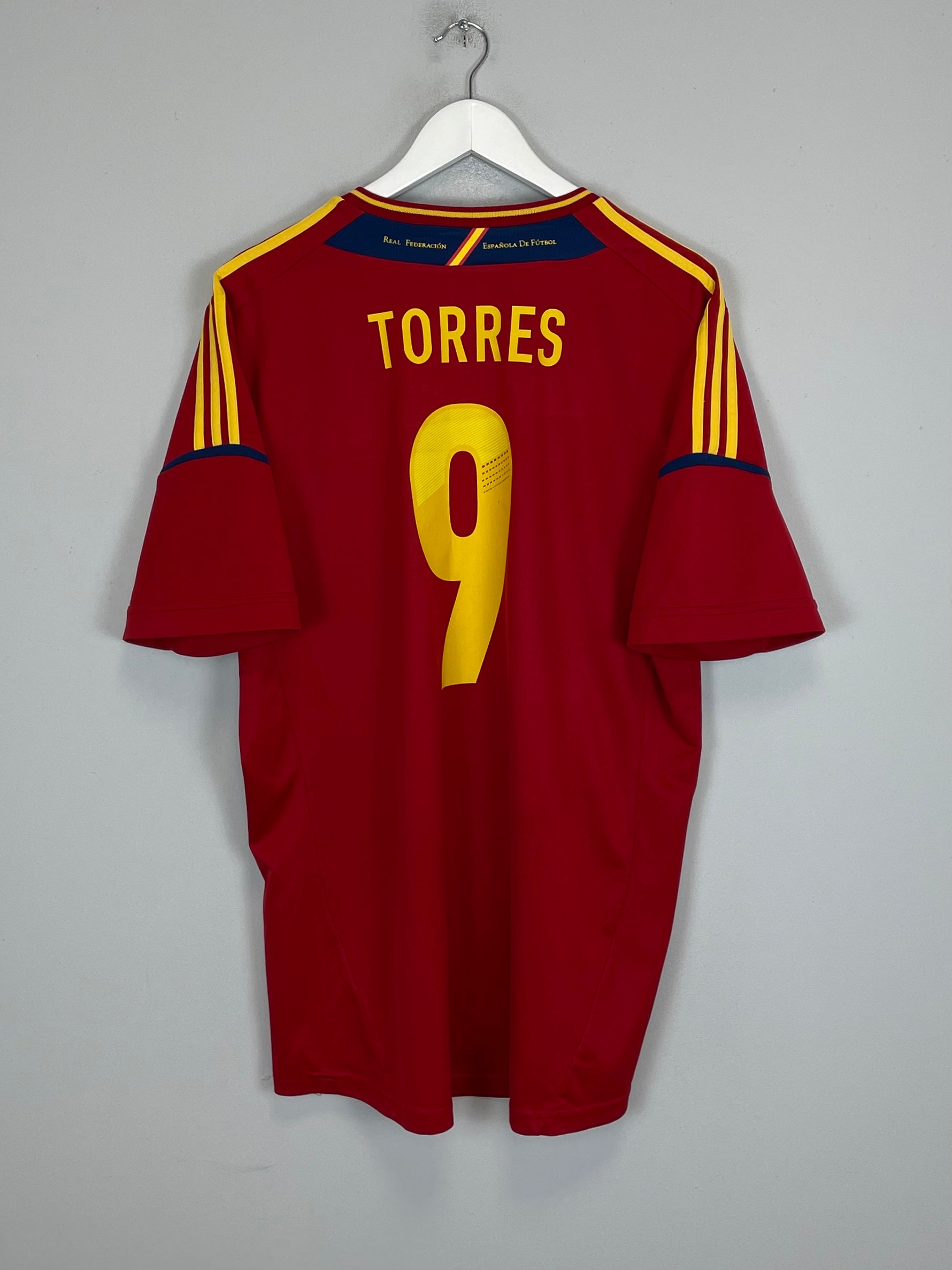 2011/12 SPAIN TORRES #9 HOME SHIRT (XL) ADIDAS