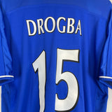 2003/05 CHELSEA DROGBA #15 HOME SHIRT (XL) UMBRO