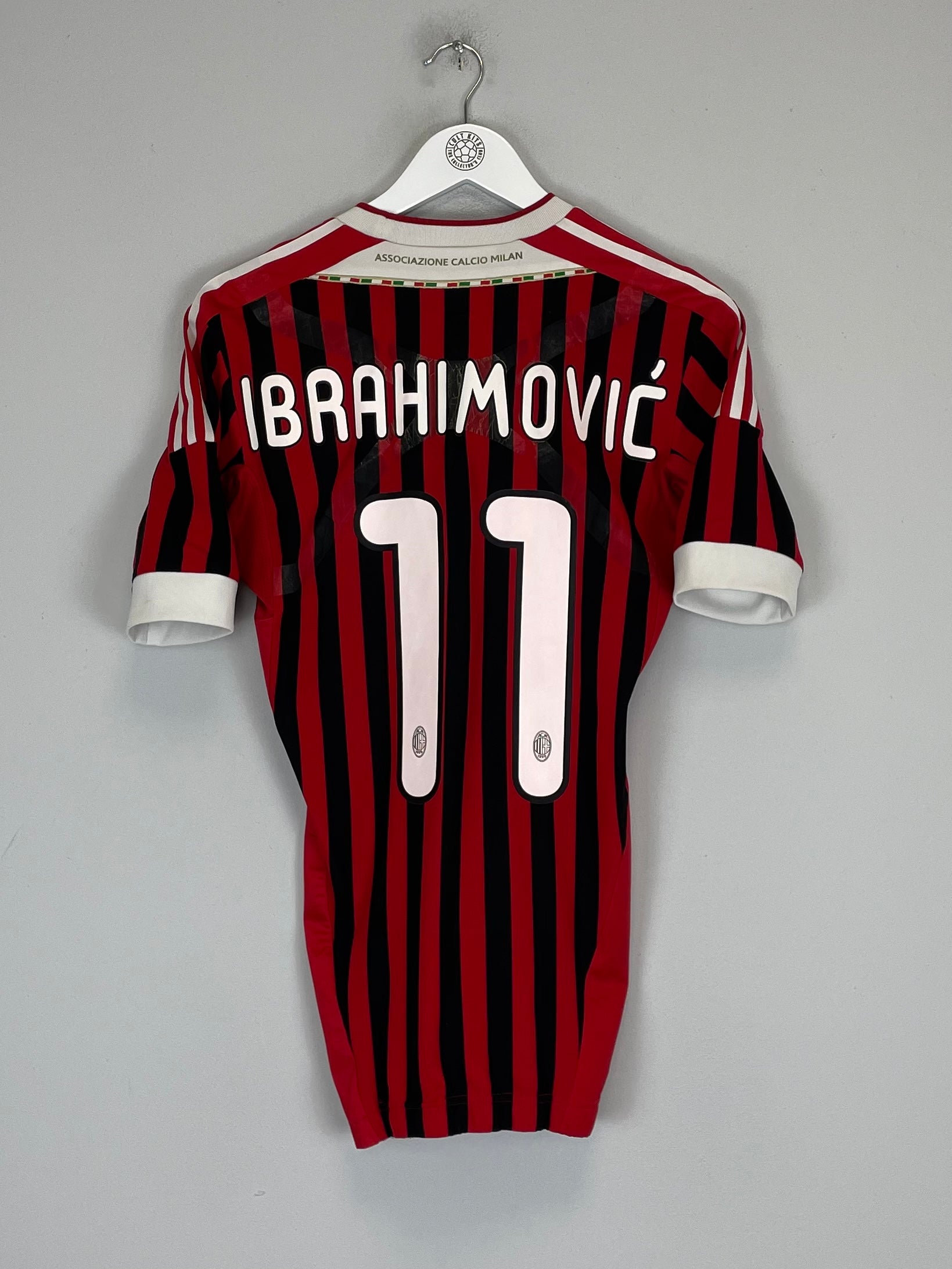 2011/12 AC MILAN IBRAHIMOVIC #11 *PLAYER ISSUE* HOME SHIRT (M) ADIDAS