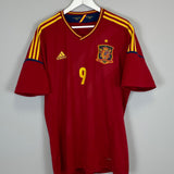 2011/12 SPAIN TORRES #9 HOME SHIRT (XL) ADIDAS