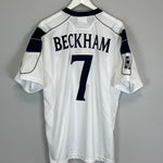 2000/01 MANCHESTER UNITED BECKHAM #7 C/L AWAY SHIRT (L) UMBRO