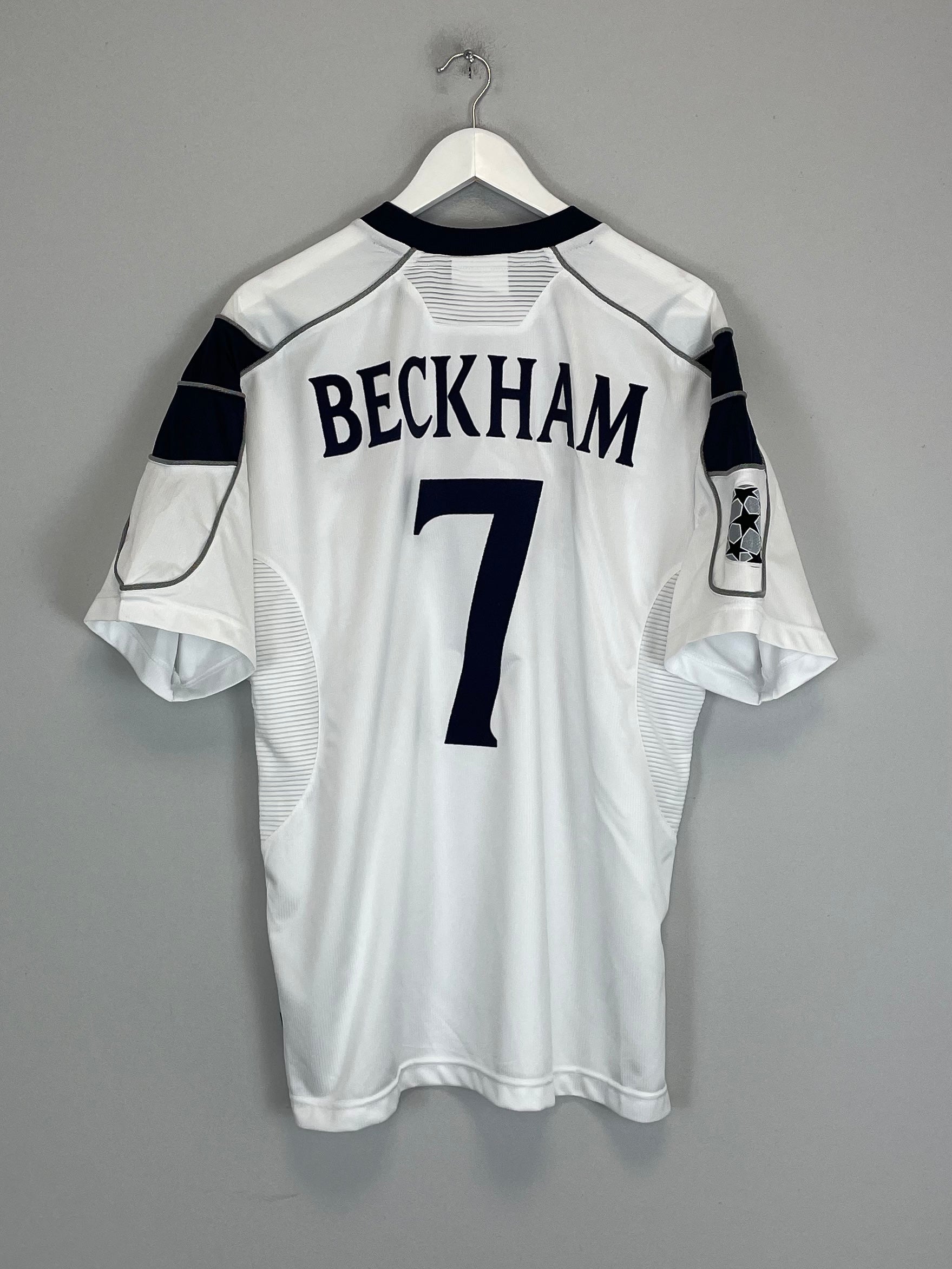 2000/01 MANCHESTER UNITED BECKHAM #7 C/L AWAY SHIRT (L) UMBRO