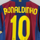 2007/08 BARCELONA RONALDINHO #10 HOME SHIRT (M) NIKE