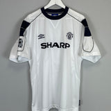 2000/01 MANCHESTER UNITED BECKHAM #7 C/L AWAY SHIRT (L) UMBRO