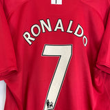 2007/08 MANCHESTER UNITED RONALDO #7 HOME SHIRT (XL) NIKE