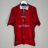 1996/97 MANCHESTER UNITED SOLSKJAER #20 HOME SHIRT (L) UMBRO