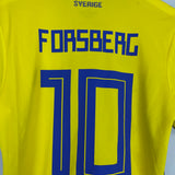 2018/20 SWEDEN FORSBERG #10 HOME SHIRT (M) ADIDAS