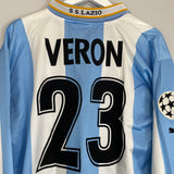 1999/00 LAZIO VERON #32 C/L L/S HOME SHIRT (L) PUMA