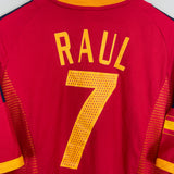 2002/04 SPAIN RAUL #7 HOME SHIRT (L) ADIDAS