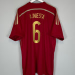 2013/15 SPAIN A.INIESTA #6 HOME SHIRT (XL) ADIDAS