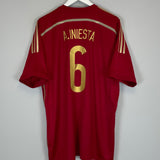 2013/15 SPAIN A.INIESTA #6 HOME SHIRT (XL) ADIDAS