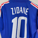 2002/04 FRANCE ZIDANE #10 HOME SHIRT (L) ADIDAS