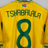 2010 SOUTH AFRICA TSHABALALA #8 HOME SHIRT (L) ADIDAS