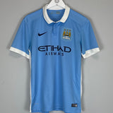 2015/16 MANCHESTER CITY KOMPANY #4 HOME SHIRT (M) NIKE